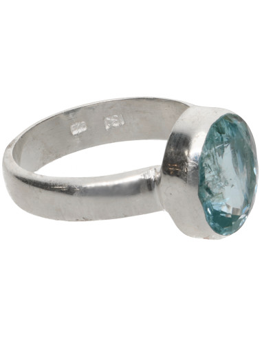 Anillo of Aquamarine in Sterling...