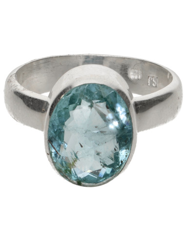 Anillo of Aguamarina in Sterling...