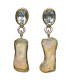 Pendientes de Ópalo y Topacio Azul en Plata de Ley 925 y Oro (97W)