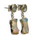 Pendientes de Ópalo y Topacio Azul en Plata de Ley 925 y Oro (72W)