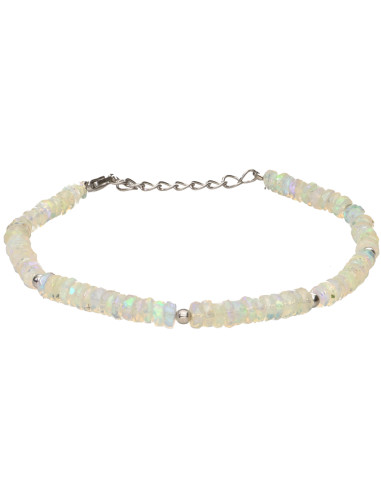 Pulsera de Ópalo Facetada em Prata de...