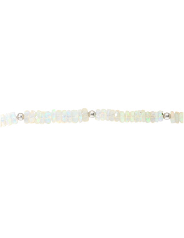 Pulsera de Ópalo Facetada em Prata de...