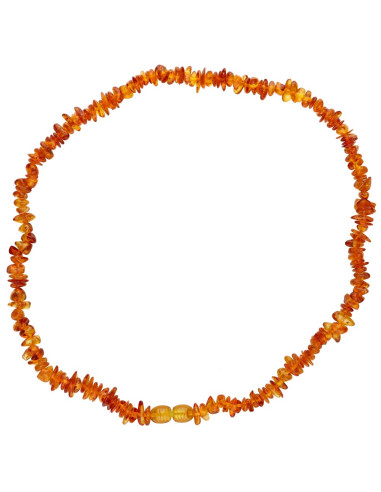 Small Chip Amber Necklace 42cm