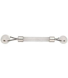 Masajador de Quartzo Branco com Duplo Rolo