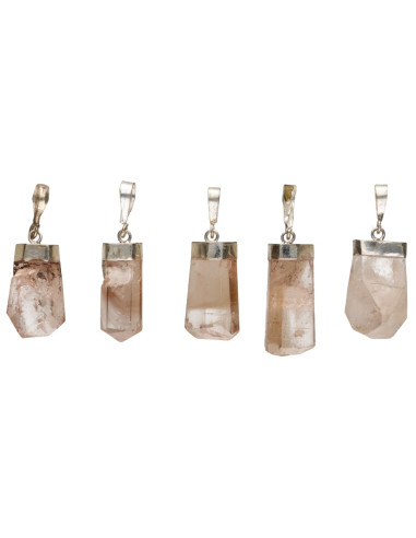 Raw Brown Topaz Pendant in 925...