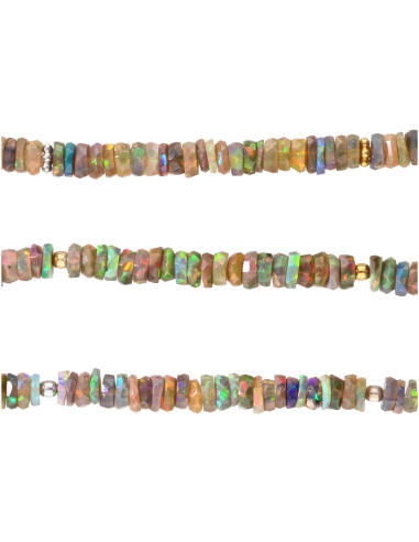 Pulsera de Faceted Black Opal in...