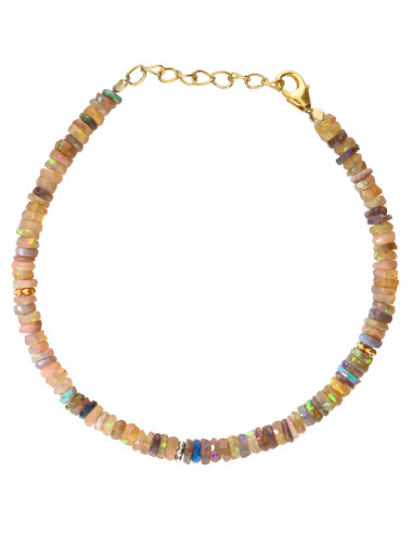 Pulsera de Faceted Black Opal in...