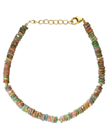 Pulsera de Faceted Black Opal in...