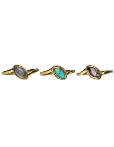 Anillo de Bronce con Mineral -67-