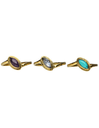 Anillo de Bronce con Mineral -67-