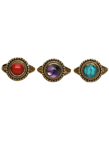 Anillo of Bronze with Mineral -66-