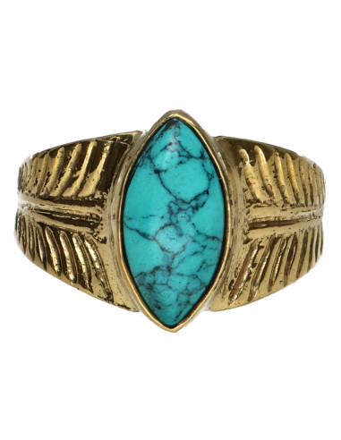 Anillo de Bronce con Mineral -68-