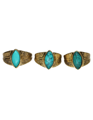 Anillo de Bronce con Mineral -68-