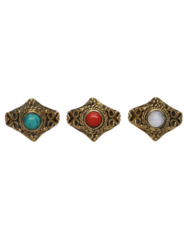 Anillo of Bronze with Mineral -65-