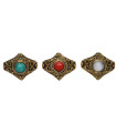 Anillo de Bronce con Mineral -65-