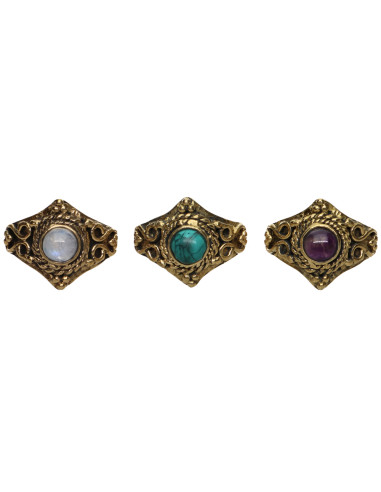 Anello di Bronzo con Minerale -65-