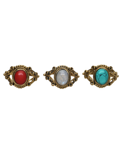 Anillo of Bronze with Mineral -67-
