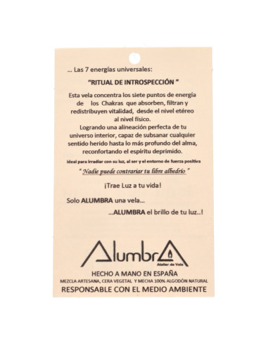Vela Artesanal Creme - 7 Chakras Humano