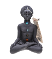 Vela Artesanal Negra - 7 Chakras Humano