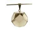Pendentif Dodécaèdre Quartz Fumé - Plaqué argent