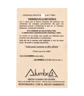 Vela Artesanal - Pirâmide Metafísica Blanca