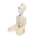 Vela Artesanal Branca - 7 Chakras Humano