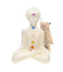 Vela Artisanale Blanche - 7 Chakras Humain