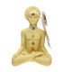 Vela Artesanal Creme - 7 Chakras Humano