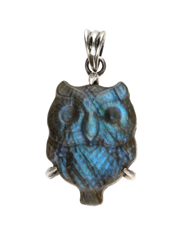 Pingente de Coruja Labradorite em...