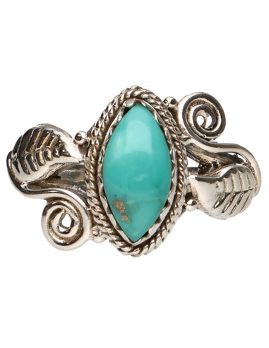 Turquoise Bohemian Ring in 925...