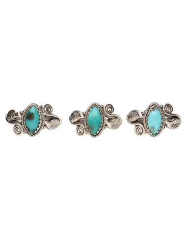 Turquoise Bohemian Ring in 925...