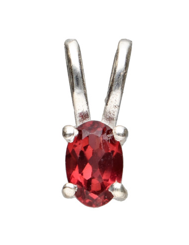 Petit pendentif grenat à facettes en...