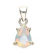 Faceted Opal Teardrop Pendant in 925 Sterling Silver