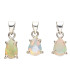 Faceted Opal Teardrop Pendant in 925 Sterling Silver