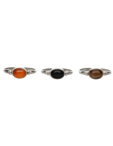 Anillo bohémien de minéral aléatoire...