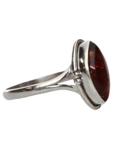 Anillo de Amber Bohemio en Plata de...