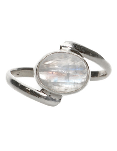 Anello Ovale di Pietra Luna in...