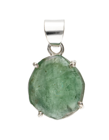 Green Tourmaline Pendant in 925...