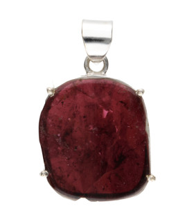Colgante di Tormalina Rosa in Argento Sterling 925 (92W)