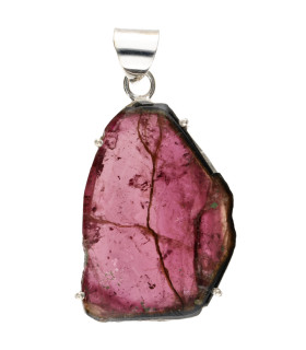 Colgante de Tourmaline Pastèque en Plata de Ley 925 (93W)