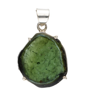 Colgante di Tormalina Verde in Argento Sterling 925 (94W)