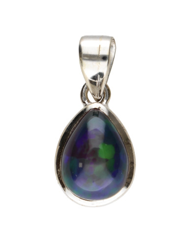 Colgante d’Opale Noire en Argent...