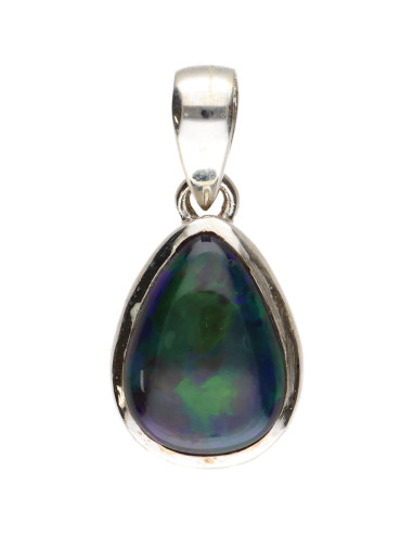 Colgante di Opale Nero in Argento...