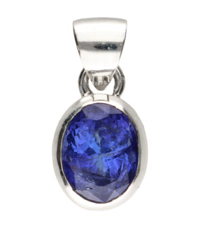 Colgante di Tanzanite in Argento di Lega 925 (54X)