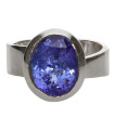 Anillo de Tanzanita en Plata de Ley 925 (68X)