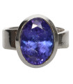 Anillo de Tanzanita en Plata de Ley 925 (71X)