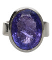 Anillo de Tanzanita en Plata de Ley 925 (77X)