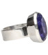Anillo de Tanzanita en Plata de Ley 925 (77X)