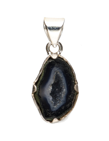 Agate Geodino Pendant in 925 Sterling...