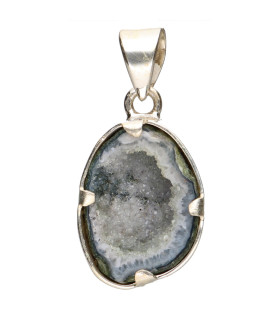 Colgante di Geodino di Agata in Argento Sterling 925 (87X)